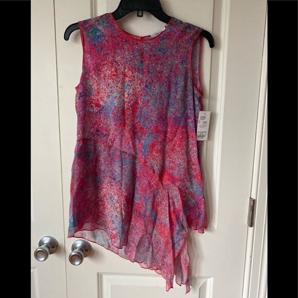 Per se by Carlisle  asymmetric silk blouse - Picture 2 of 6